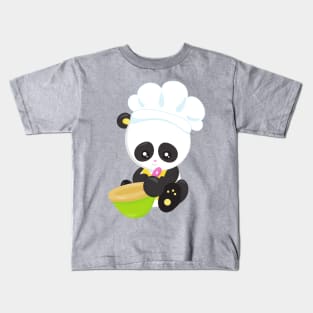 Cooking Panda, Baking Panda, Cute Panda, Bowl Kids T-Shirt